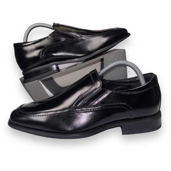 Stacy Adams Felton Square Toe Dress Loafers Black 20113-001 Men's 8M - Picture 1 of 11